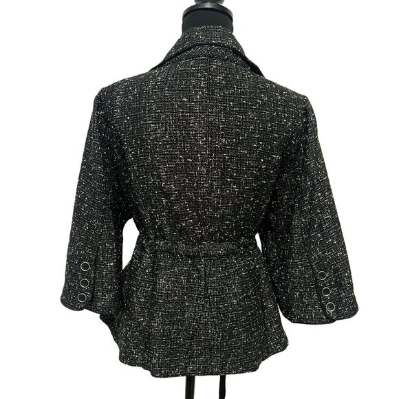 Torrid 3/4 Sleeves Lurex Tweed Blazer Front Button Jacket Adjustable Waist 3X - Picture 5 of 12